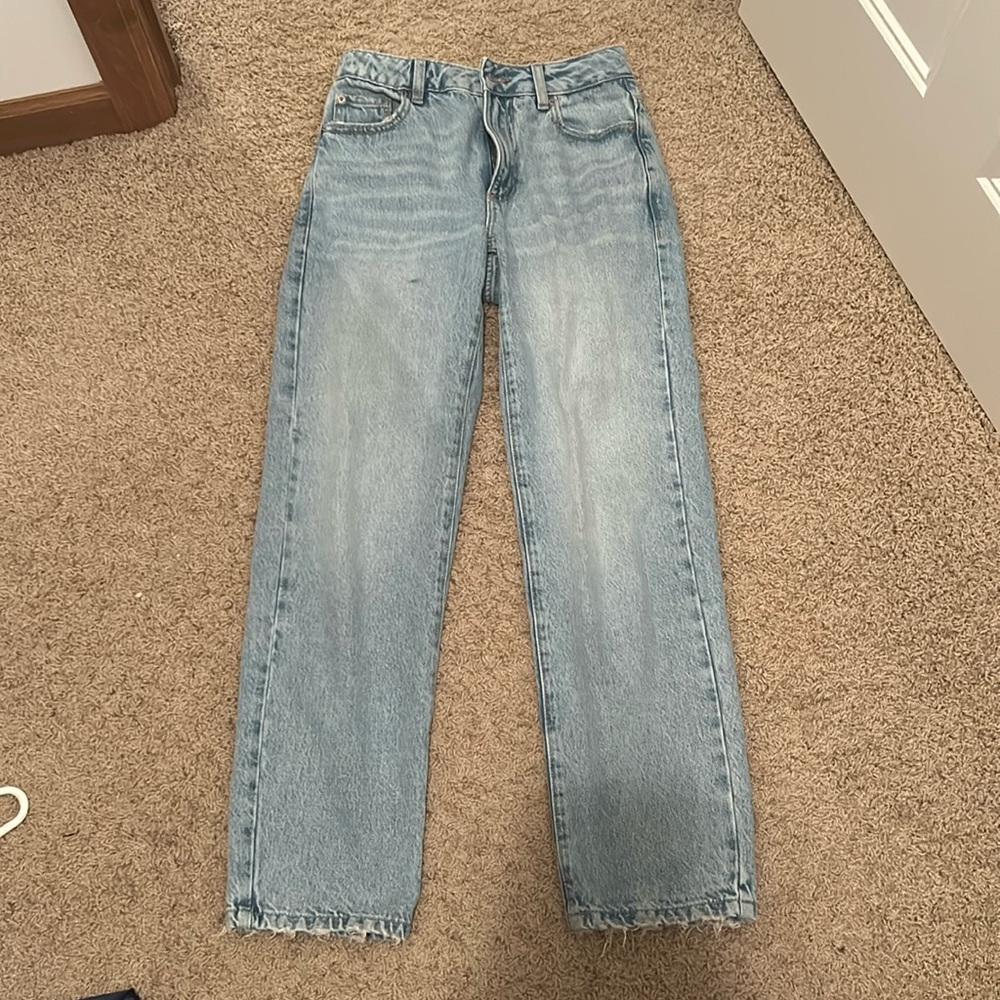 Denim blue baggy jeans